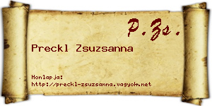 Preckl Zsuzsanna névjegykártya